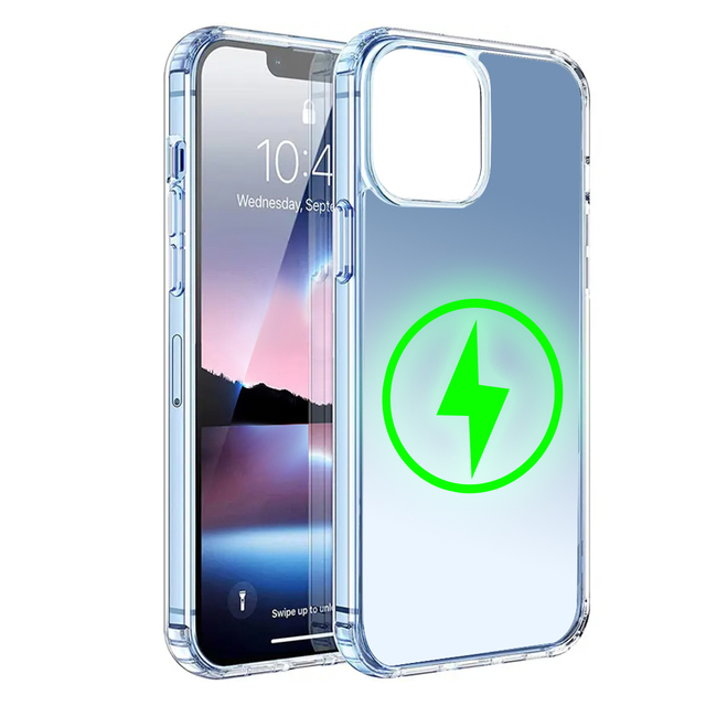 Clear Magnetic Support Wireless Charging Protective Phone case for iPhone