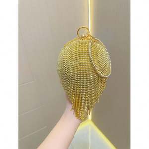 Клатч в форме сердца с кристаллами для вечерних выходов, золотая сумочка для женщин на выпускной - Product Image 2