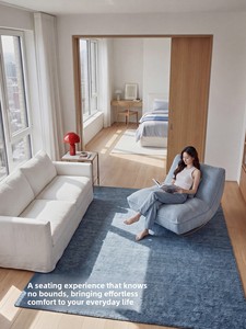 Yiju Korean-Style Mid- Modern Bauhaus One Seat Rocking Chair Balcony Lazy Recliner Adult Sleeper Solid High-End Premium - Product Image 5