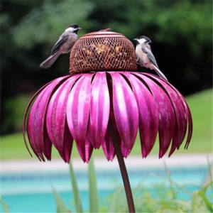 A3705 vente alimentation jardin extérieur fleur oiseau mangeoire Sensation rose coneflow oiseaux mangeoire - Product Image 2