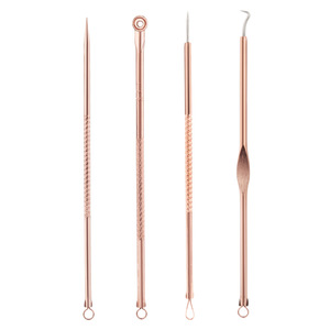 Stainless Steel Acne Needle 4 Piece Set Double-Ended Blackhead <b>Remover</b> Facial Beauty Tool For Face Care - Product Image 3
