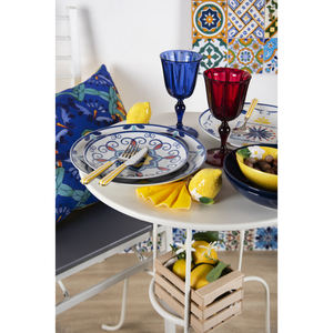 Set di 6 Calici da Vino in Plastica Excelsa 25 Cl Rossi Stile Country - Product Image 2