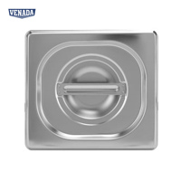Plats Gastronorm Venada en Acier Inoxydable Personnalisables GN 1/4, Multi-Tailles, Grande Capacité, Fournitures Européennes pour Buffets