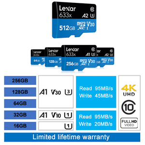 Tarjeta de Memoria <span class=keywords><strong>Micro</strong></span> SDXC <span class=keywords><strong>Lexar</strong></span> 633x Original, 32GB 64GB 128GB 256GB <span class=keywords><strong>512GB</strong></span> para Dashcam, Cámara CCTV - Product Image 5
