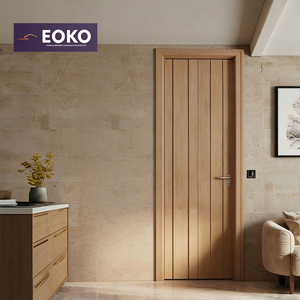 EOKO モダンスタイルカスタム無垢材防火スラブドア、ホテルプロジェクト用防音設計木製ドア - Product Image 1