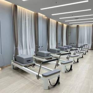 Reformer <span class=keywords><strong>Pilates</strong></span> in Alluminio Bianco Resistente per Fitness Domestico e Commerciale - Product Image 3