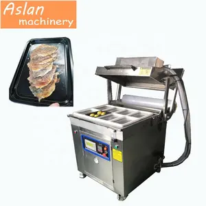 Cheese Tray Skin Sealer Chân Không Đóng Gói/Thực Phẩm Bảo Quản Da Chân Không Đóng Gói Niêm Phong Máy Cho Tôm Cá