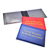 Porte-cartes d'identité en cuir PVC souple personnalisé Porte-cartes de sécurité sociale Porte-cartes Medicare en plastique portable Protecteur de porte-cartes