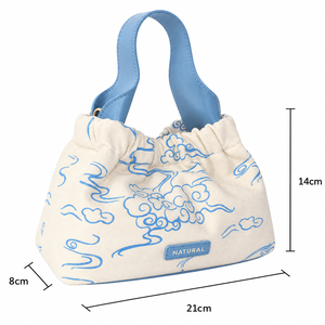 Bolsa de Mano de Lona de Alta Calidad con Diseño de Rayas y Cierre Magnético, Diseño Único para Compras y Desplazamientos en Verano - Product Image 3
