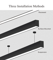 Tube lumineux LED 60cm - 150cm Télécommande 20 30 40 50 Watt Tube lumineux LED Suspension Ligne Lampe