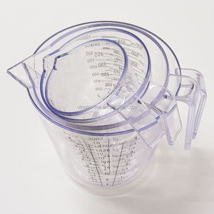 Ensemble de 4 tasses à mesurer en plastique empilables de <span class=keywords><strong>150</strong></span>/300/600/1000 <span class=keywords><strong>ml</strong></span> pour l'huile, le vinaigre et la farine - Product Image 2