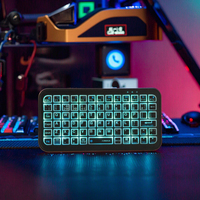 Clavier sans fil mini USB à la mode en gros, rétroéclairage LED RVB pour Mac, Windows, Android, OEM ODM, clavier multifonction intelligent
