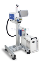Gravure laser UV 5W Machine de marquage laser volant DXF/PLT/BMP Refroidissement par air Fonctionnement facile pour les bijoux Or Usines de munitions