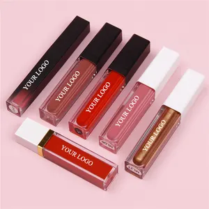 Wholesale Cosmetic Matte Liquid Lipstick Makeup Plumping Long Lasting Lipgloss Soft Velvet Matte Lip Gloss