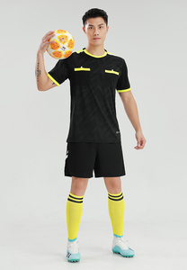 Maillot d'arbitre de football au design raffiné, personnalisable, respirant, ensemble uniforme d'arbitre de football pour hommes - Product Image 3