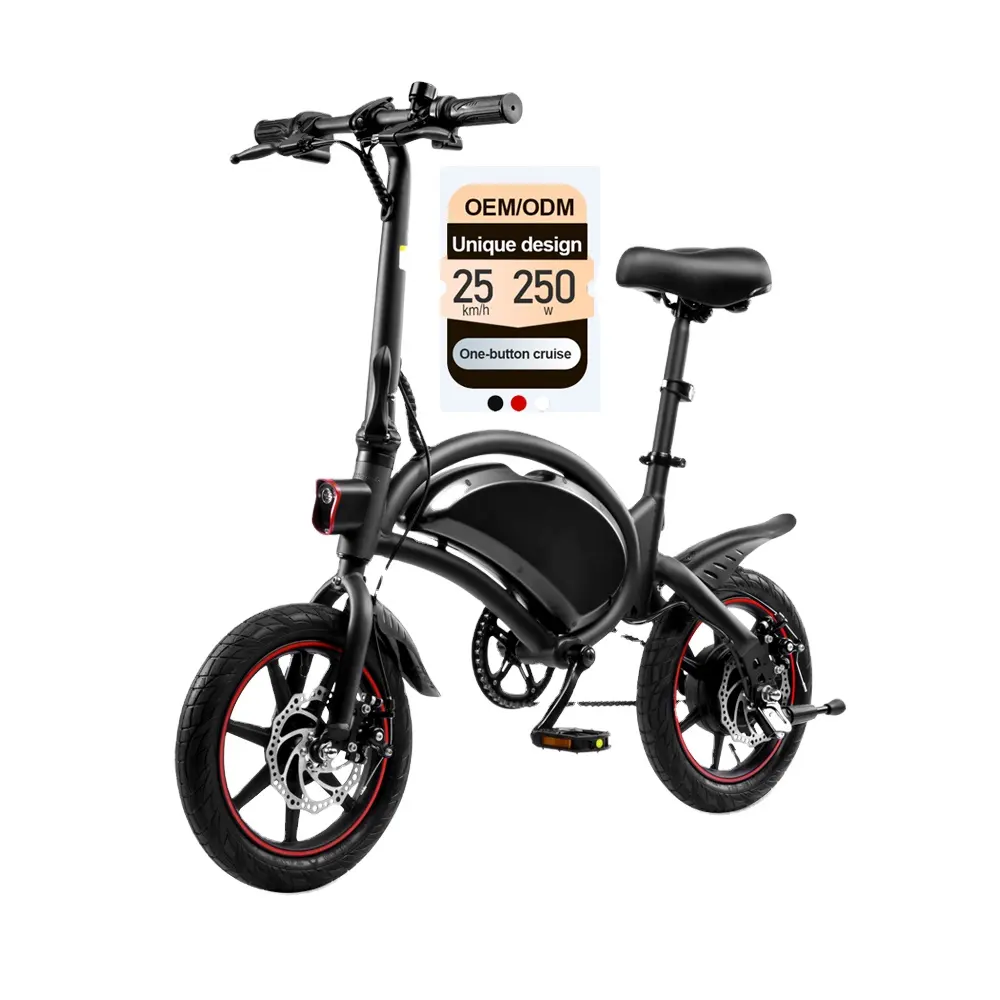 DYU D3F nuove bici elettriche a 2 ruote 250w bicicletta elettrica pieghevole elettrica per adulti da 14 pollici