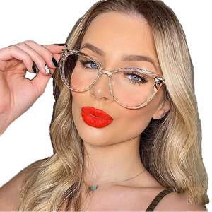 Gafas Ópticas TR90 con Logotipo Personalizado, Diseño Vintage 2025, Montura de Ojo de Gato para Mujer, con Protección Anti Luz Azul - Product Image 1