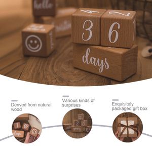 Tablero de madera de cedro rústico tallado al por mayor para fotos de recién nacidos, accesorios para marcar los meses, modelo de letrero de pared para pintar la edad del bebé - Product Image 3