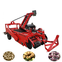 Moissonneuse-batteuse combinée de grande taille tractée par un tracteur pour la récolte de pommes de terre, d'ail, d'oignons et de carottes