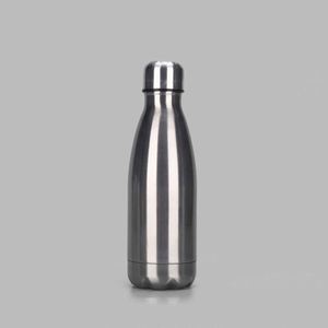Stainless Steel Vacuum Insulated Water Bottles Round Minimalist Design Double Wall <b>Thermos</b> Travel Use All Sizes Available - Product Image 2