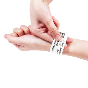 Gelang Identitas Medis Tahan Air untuk Pasien, <span class=keywords><strong>Label</strong></span> Rumah Sakit, Printer Termal Langsung, Gelang Identitas dengan Kode Batang - Product Image 5