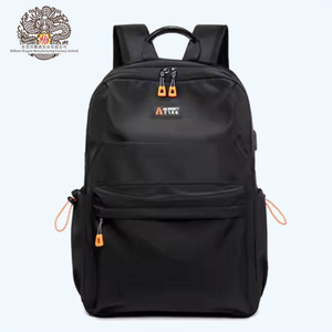 Sac à dos pour ordinateur portable Oxford décontracté minimaliste de 15,6 pouces avec logo personnalisé pour hommes, imperméable, portable, avec port USB - Product Image 1