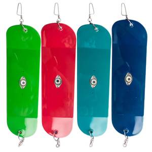 SNEDA 8 \ "LED Fish Attractor Flasher Dual-<span class=keywords><strong>Fin</strong></span> Lighted Trolling Diving Board para pesca con mosca en alta mar Targeting Bass Made Iron - Product Image 2