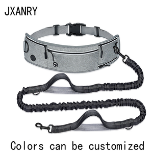 Laisse de marche <span class=keywords><strong>pour</strong></span> <span class=keywords><strong>chien</strong></span> multifonctionnelle rétractable et réfléchissante en nylon, anti-explosion, de luxe, <span class=keywords><strong>pour</strong></span> la course sportive <span class=keywords><strong>avec</strong></span> sac banane - Product Image 2