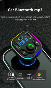 Transmisor FM Portátil de 12V 5.0 con Cargador de Coche G47, Manos Libres, Estéreo, USB Tipo-C, Carga Rápida, Reproductor <span class=keywords><strong>MP3</strong></span> - Product Image 3