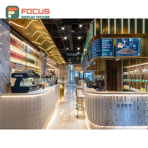 Premium Coffee Display Cabinet Illuminated Glass Shelf Pastry Case Matte White Cafe Display Cabinet - Product Image 1