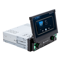 Autoradio Android BQCC Single Din avec écran tactile rétractable de 7 pouces, Carplay, FM AM RDS, 4/64 Go, lecteur de tableau de bord pour véhicule, 1 an