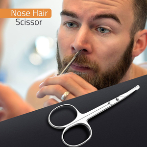 Râu cắt tỉa <span class=keywords><strong>Kit</strong></span> cho nam giới ria mép mũi tóc kéo nhỏ Gỗ Lược sồi râu bàn chải màu đen túi du lịch OEM/ODM món quà kỳ nghỉ - Product Image 2