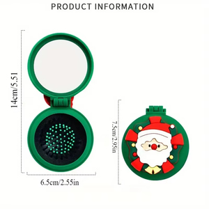 Regalo di <span class=keywords><strong>Natale</strong></span> pieghevole Mini pettine del cuoio capelluto massaggiatore portatile specchio per il trucco della testa cura utile per il restauro dei capelli - Product Image 4