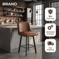 Chaise de bar pivotante réglable avec dossier, style nordique, pour cuisine, salle à manger, maison, café