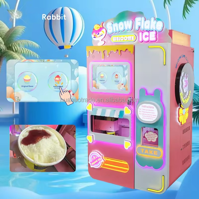 Smart Devices Fully Automatic Snowflake Ice Machine Commercial Continuous Mobile Stand Self-Service Ice Shake Machine