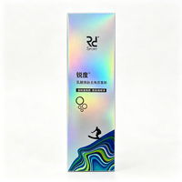 Boîte à cartes laser en papier or et argent, emballage personnalisé avec impression de logo pour masque facial cosmétique et produits de beauté