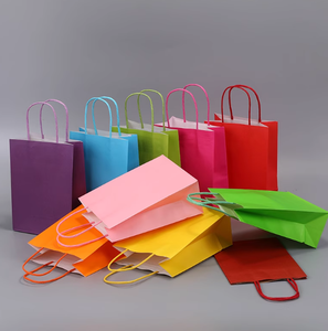 Sacs en papier kraft brun recyclables personnalisés avec poignée pour l'emballage du lait, impression sérigraphique, logo personnalisé - Product Image 4