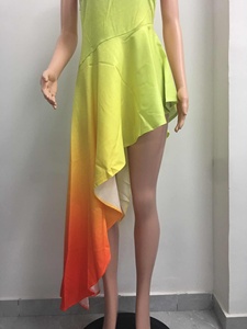 Vestido Halter Ombre de Mujer con Efecto Degradado - Vestido Formal Fluido de Moda - Product Image 6