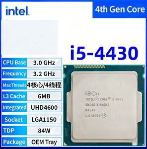 สำหรับซีพียู Core I3/i5/i7 4130/4590/4700k LGA 1150 สำหรับเดสก์ท็อป รุ่นที่สี่ 65W TDP 6MB Core I3-4130 ความถี่พื้นฐาน 3.40 GHz - Product Image 2