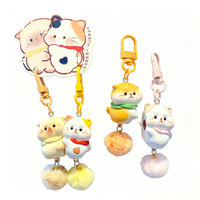 Adorable Llavero Magnético de Resina con Diseño de Animal de Dibujos Animados, Colgante para Bolsos de Pareja, Decoración para Mochilas y Carteras, Regalo al por Mayor