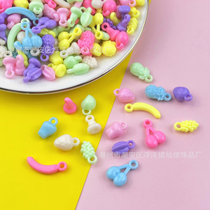 Spring Colored Fruit Shaped Acrylic Beads For Children Diy Jewelry Making Bracelet <b>Necklace</b> Accessories Mixed Colors - Product Image 1