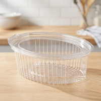 Conteneur alimentaire rond en plastique PET transparent de 60 cc de la marque Mucit Home avec couvercle à clipser, logo personnalisé imprimé en sérigraphie