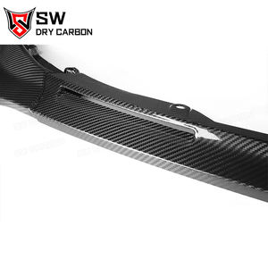Lèvre avant en fibre de carbone sèche de style V pour BMW G80 M3 G82 G8X M4 Competition <span class=keywords><strong>2020</strong></span> + Front Bumper Splitter Lower Spoiler Body Kit - Product Image 4