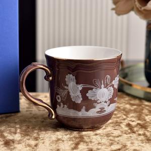 Ensemble de tasses à thé et à café avec soucoupes et théière, style rustique européen, luxe vintage, motif floral, pour l'après-midi, magnifique et décoratif - Product Image 6
