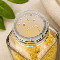 Salière et poivrière en verre avec couvercle à vis en métal, capacité de 120 ml, compatible lave-vaisselle et four, écologique