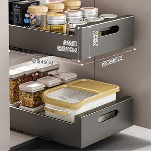 Organizador de Gabinete Extraíble, Estante Deslizable para Cocina, Cajón Extensible, Almacenamiento Deslizable que Ahorra Espacio - Product Image 1