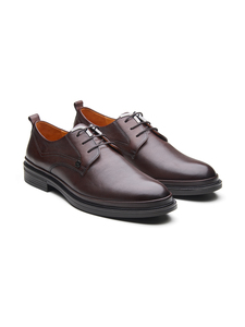 Zapatos de vestir formales de cuero genuino para hombre, color marrón, con cordones, clásicos, para oficina, negocios, bodas, cómodos, hechos a mano, de lujo - Product Image 4