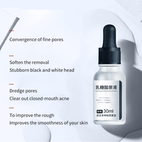 Visage AHA sérum acide lactobionique visage éclaircissant réparation soins de la peau acné cicatrice enlèvement rétrécissement pores sérum