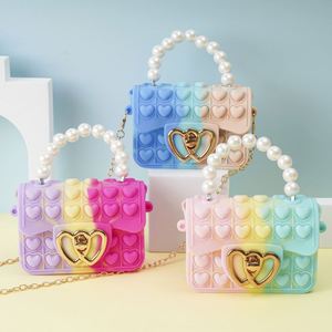 High Quality Cute Mini Silicone Crossbody Handbag Purse Girls Children's Candy-Colored <b>Makeup</b> Bag New Cartoon Wholesale <b>Box</b> - Product Image 1