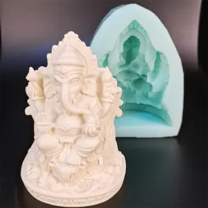 Indian god Elephant trunk God handmade soap mold candle silicone aroma stone molds